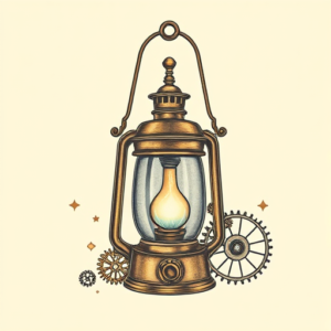 Steampunk Lantern Tattoo