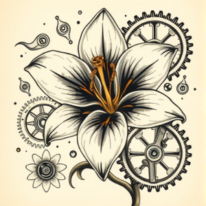 Steampunk Lily Tattoo