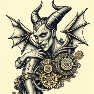 Steampunk Maleficent Tattoo