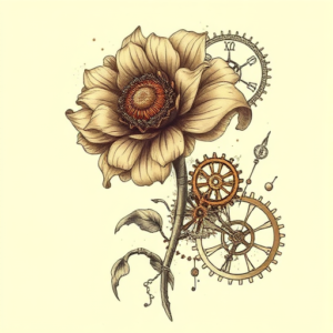 Steampunk Marigold Tattoo