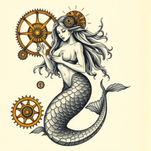 Steampunk Mermaid Tattoo