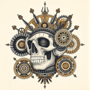 Steampunk Mictlantecuhtli Tattoo