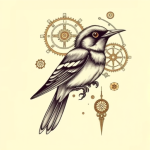 Steampunk Mockingbird Tattoo