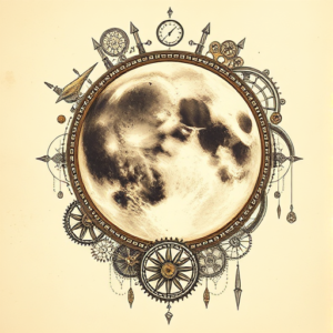 Steampunk Moon Tattoo