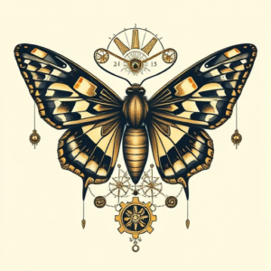 Steampunk Moth Tattoo