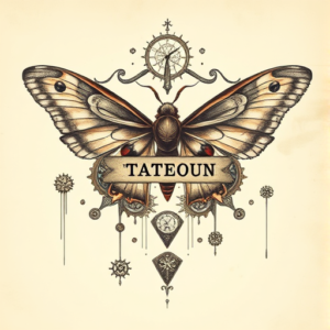 Steampunk Moth Tattoo