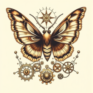 Steampunk Mothman Tattoo