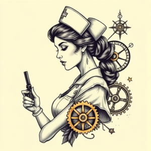 Steampunk Nurse Tattoo