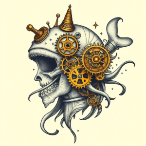 Steampunk Ocean Tattoo