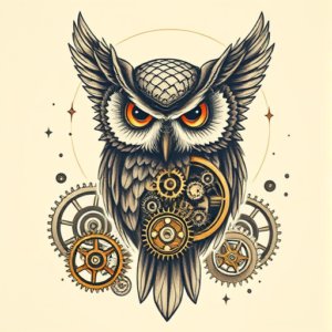 Steampunk Owl Tattoo