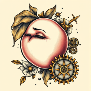 Steampunk Peach Tattoo