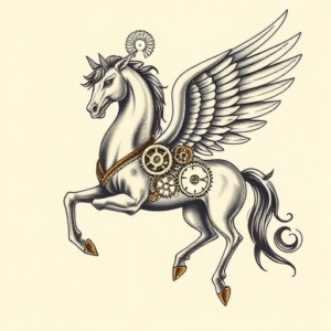 Steampunk Pegasus Tattoo