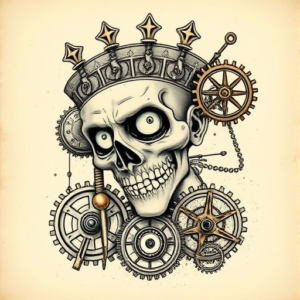 Steampunk Pennywise Tattoo