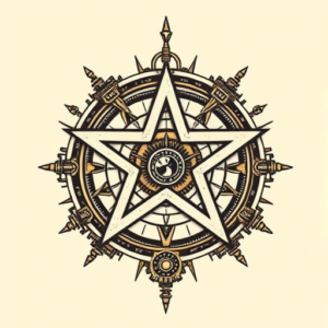 Steampunk Pentagram Tattoo