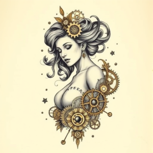 Steampunk Persephone Tattoo
