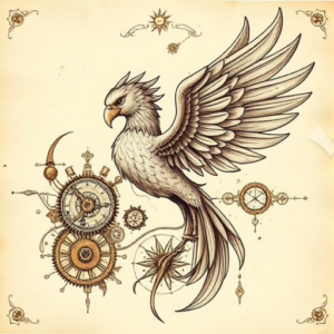 Steampunk Phoenix Tattoo