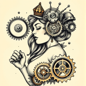 Steampunk Pinup Tattoo
