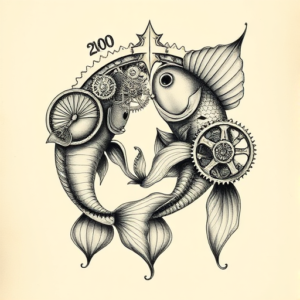 Steampunk Pisces Tattoo