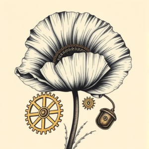 Steampunk Poppy Tattoo