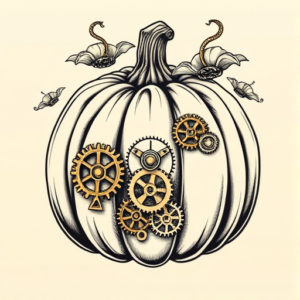 Steampunk Pumpkin Tattoo