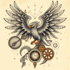 Steampunk Quetzalcoatl Tattoo