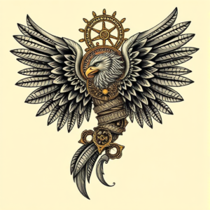 Steampunk Quetzalcoatl Tattoo