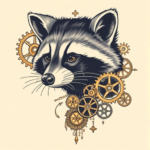 Steampunk Raccoon Tattoo