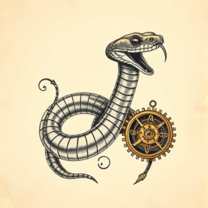 Steampunk Rattlesnake Tattoo