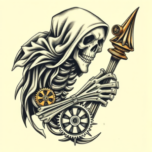 Steampunk Reaper Tattoo