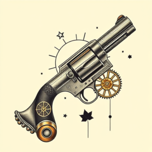 Steampunk Revolver Tattoo