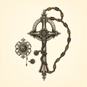 Steampunk Rosary Tattoo