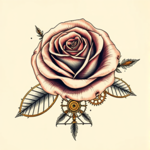 Steampunk Rose Tattoo
