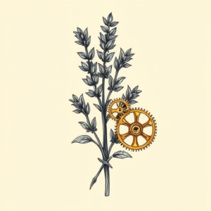 Steampunk Rosemary Tattoo