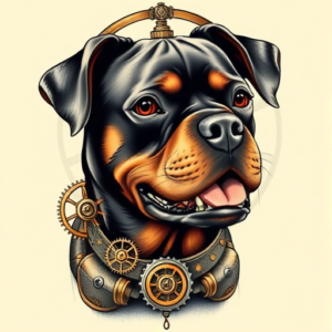 Steampunk Rottweiler Tattoo