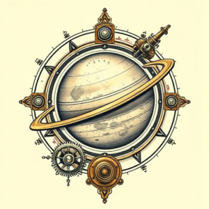 Steampunk Saturn Tattoo