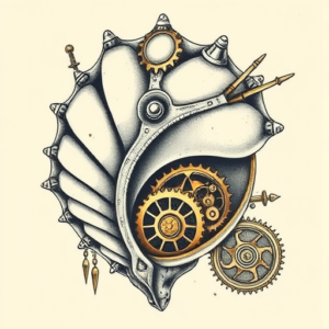 Steampunk Seashell Tattoo