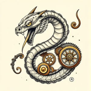 Steampunk Serpent Tattoo