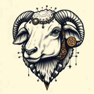 Steampunk Sheep Tattoo