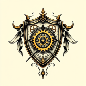 Steampunk Shield Tattoo
