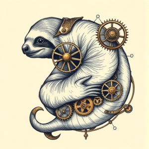Steampunk Sloth Tattoo
