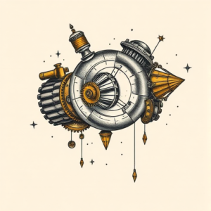 Steampunk Space Tattoo