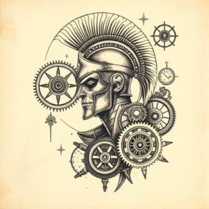 Steampunk Spartan Tattoo