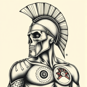 Steampunk Spartan Tattoo