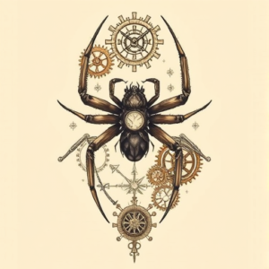 Steampunk Spider Tattoo