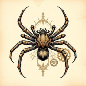 Steampunk Spider Tattoo