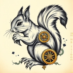 Steampunk Squirrel Tattoo