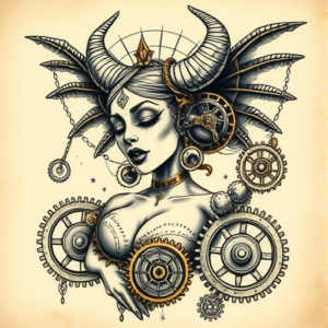 Steampunk Succubus Tattoo
