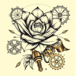 Steampunk Succulent Tattoo