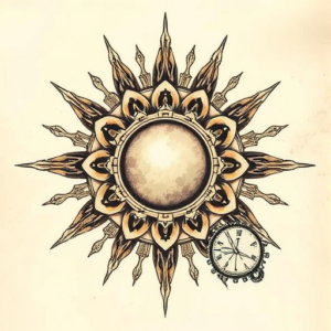 Steampunk Sun Tattoo