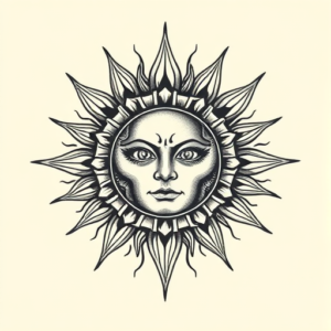 Steampunk Sun Tattoo